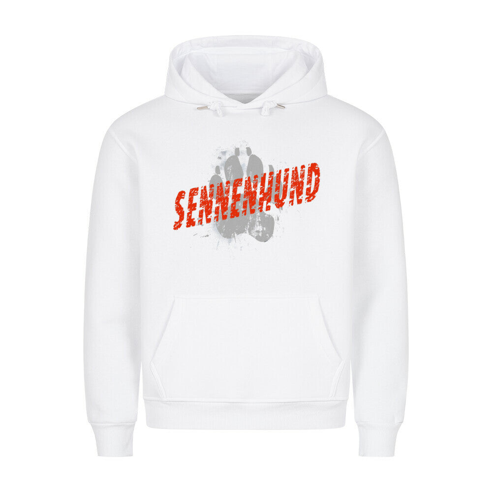 Premium Hoodie "Sennenhund - PAW" Weiß – hunde-shirt.de