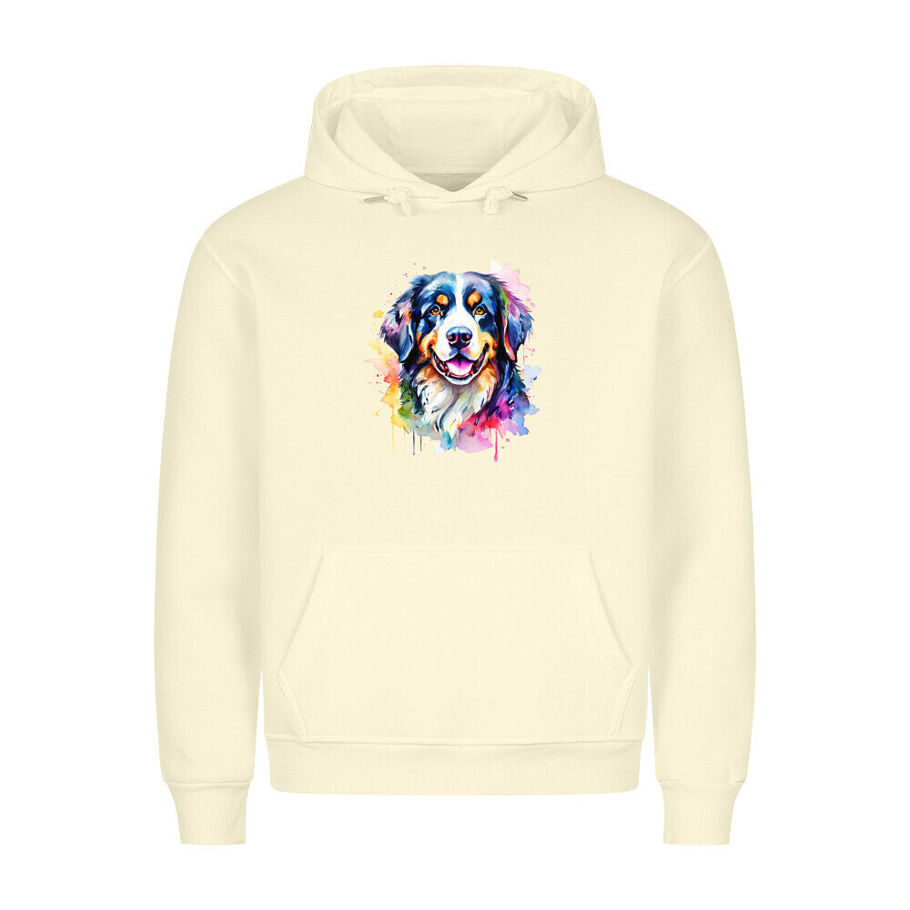 Premium Hoodie "Berner Sennenhund - Splash" Beige – hunde-shirt.de