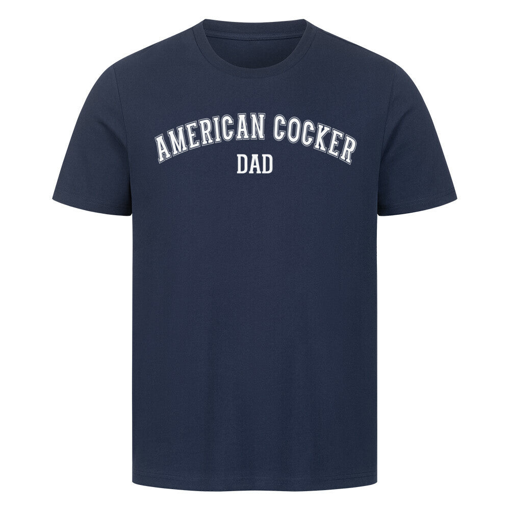 Premium T-Shirt "American Cocker - DAD" French Navy – hunde-shirt.de