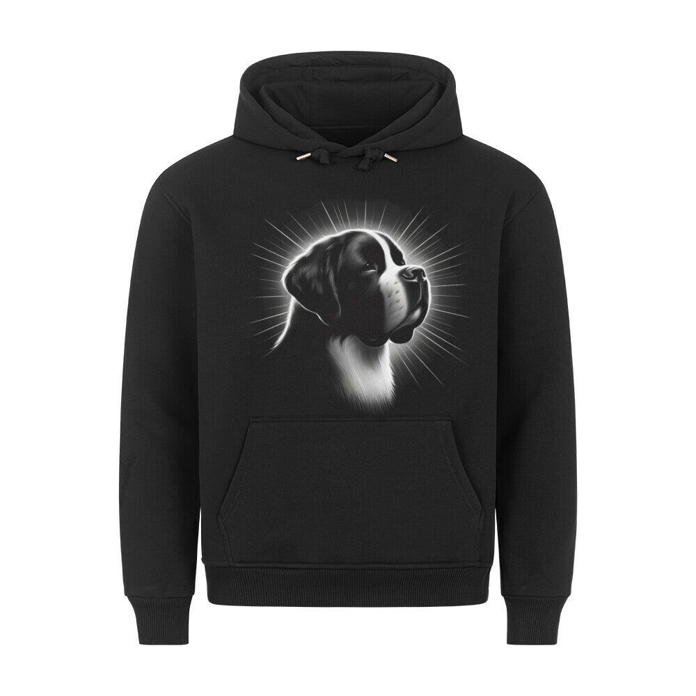 Premium Hoodie "Bernhardiner - Bright" Schwarz – hunde-shirt.de