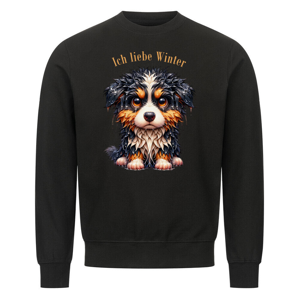 Premium Sweatshirt "Berner Sennenhund - Ich liebe..." Schwarz – hunde-shirt.de