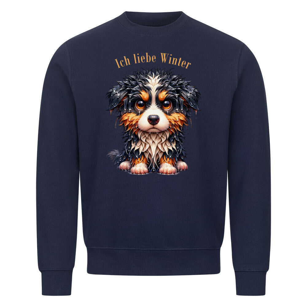 Premium Sweatshirt "Berner Sennenhund - Ich liebe..." Navy Blue – hunde-shirt.de