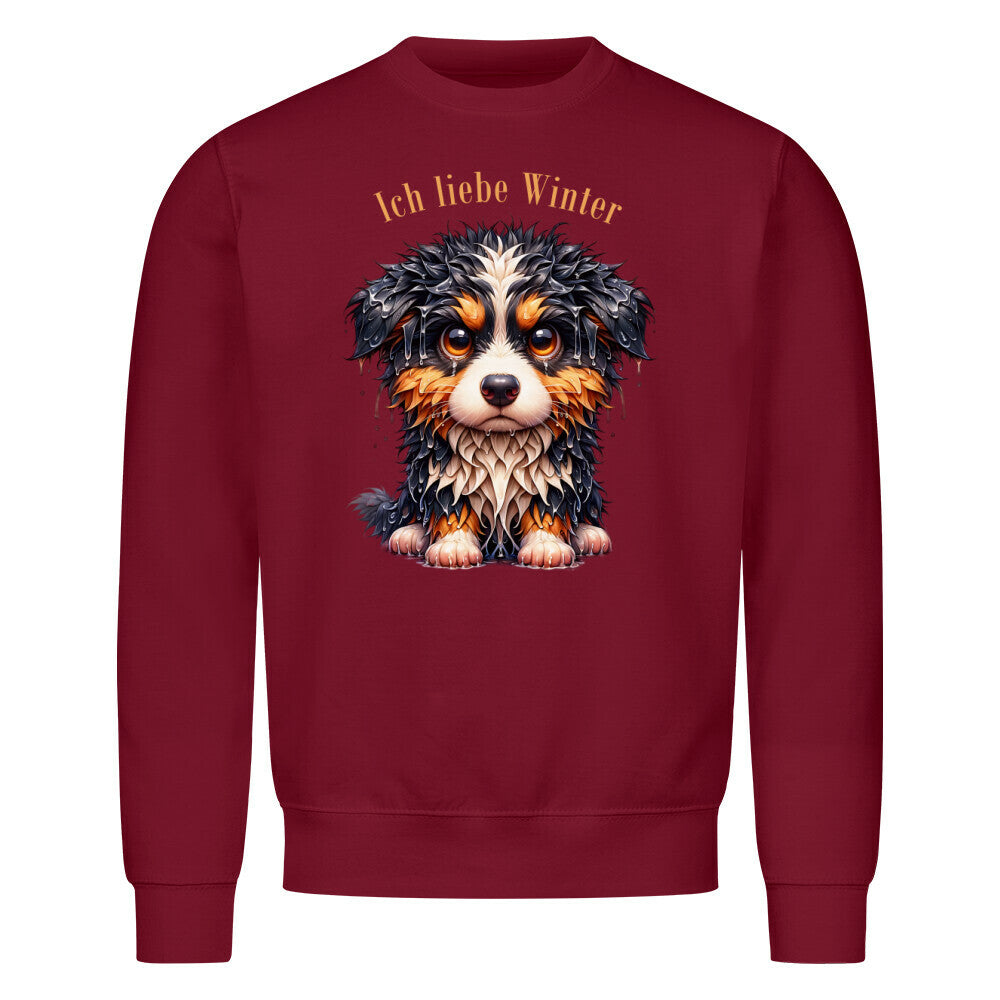 Premium Sweatshirt "Berner Sennenhund - Ich liebe..." Burgunder – hunde-shirt.de
