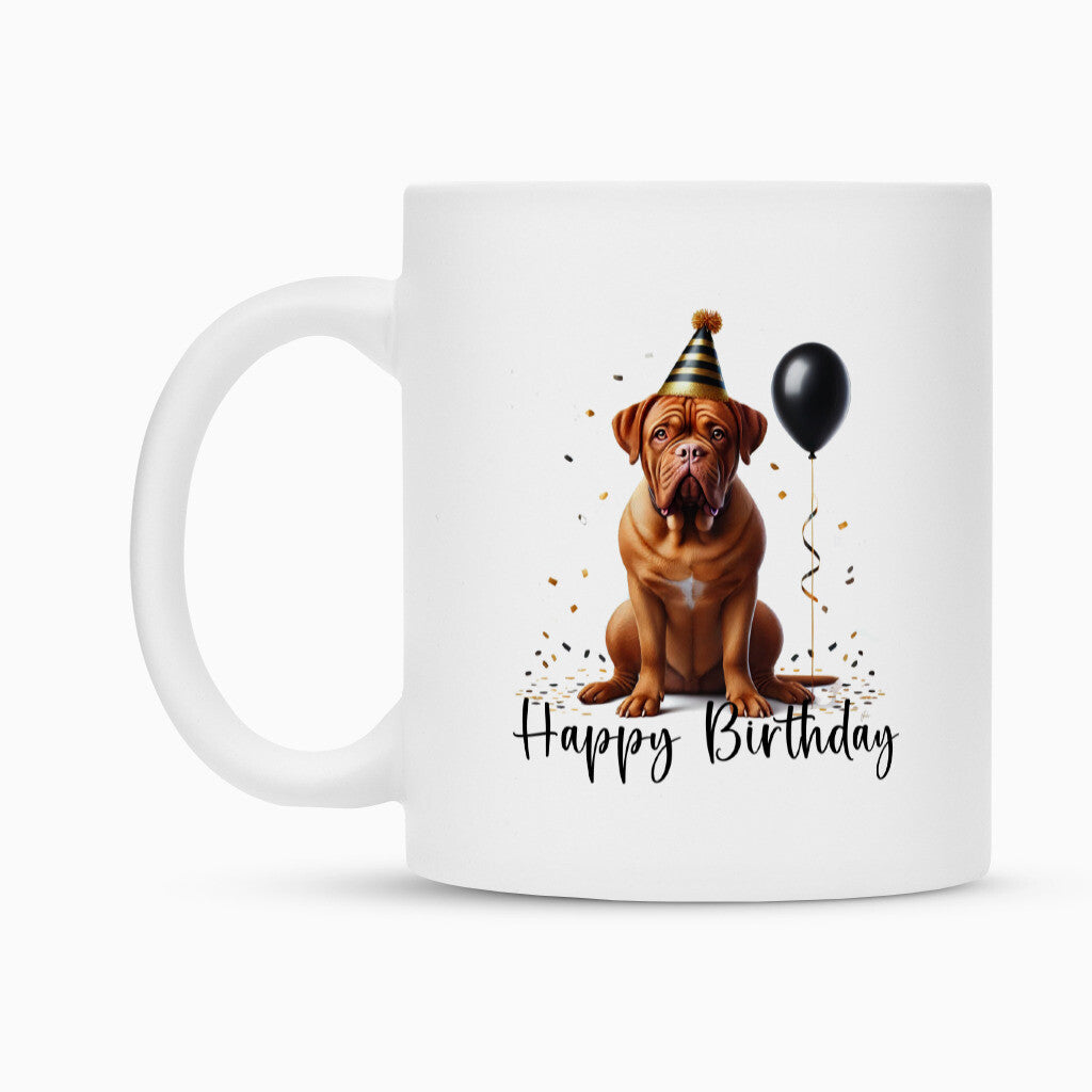 Tasse "Bordeauxdogge - Happy Birthday" – hunde-shirt.de