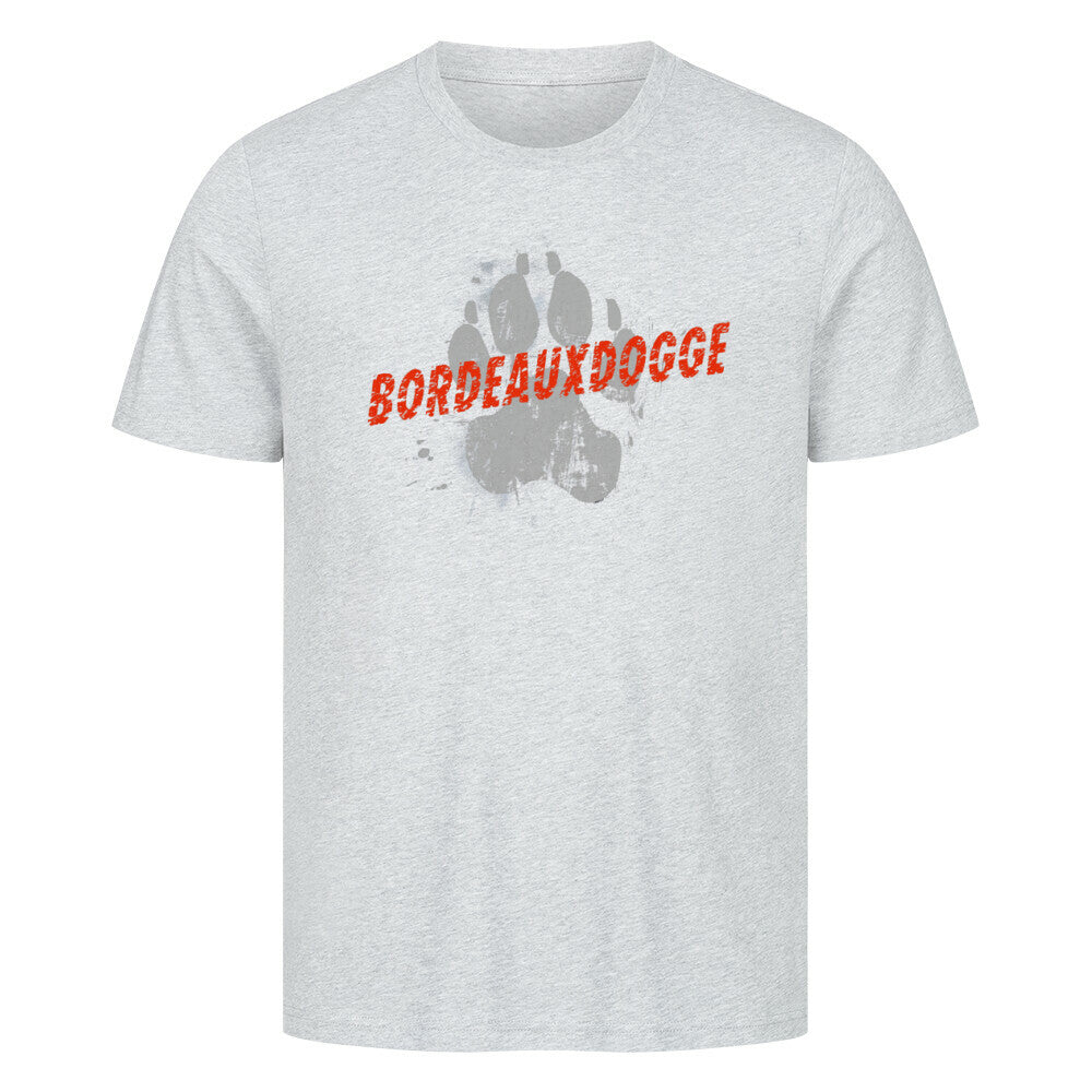 Premium T-Shirt "Bordeauxdogge - PAW" Heather Grey – hunde-shirt.de