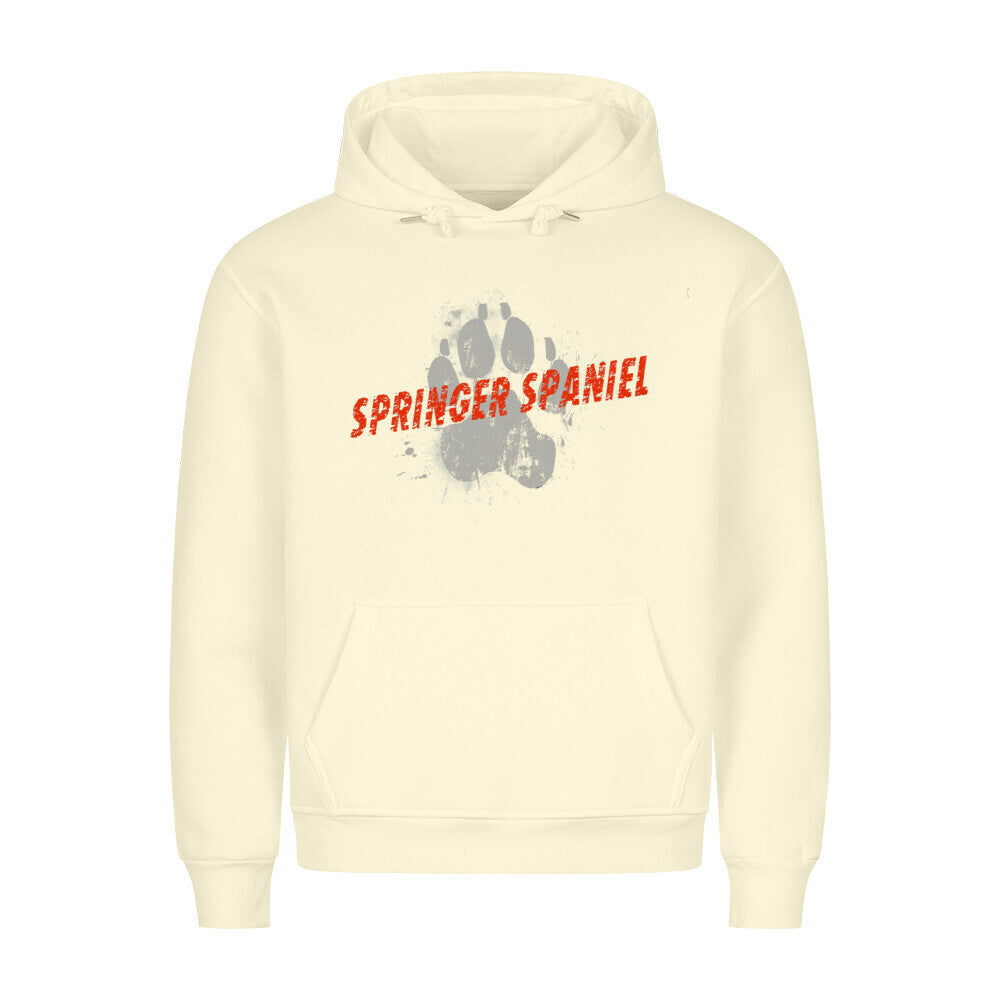 Premium Hoodie "Springer Spaniel - PAW" Beige – hunde-shirt.de