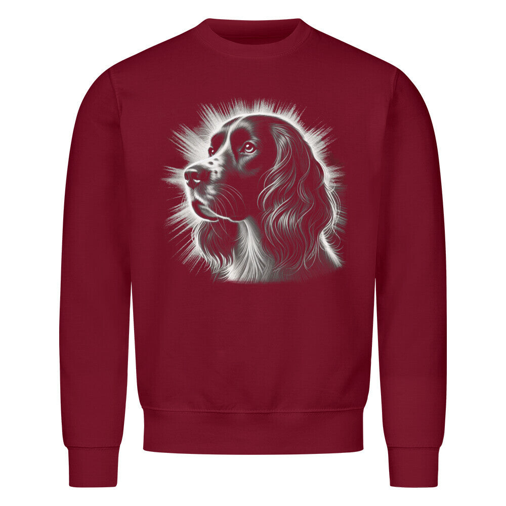 Premium Sweatshirt "Springer Spaniel - Bright" Burgunder – hunde-shirt.de