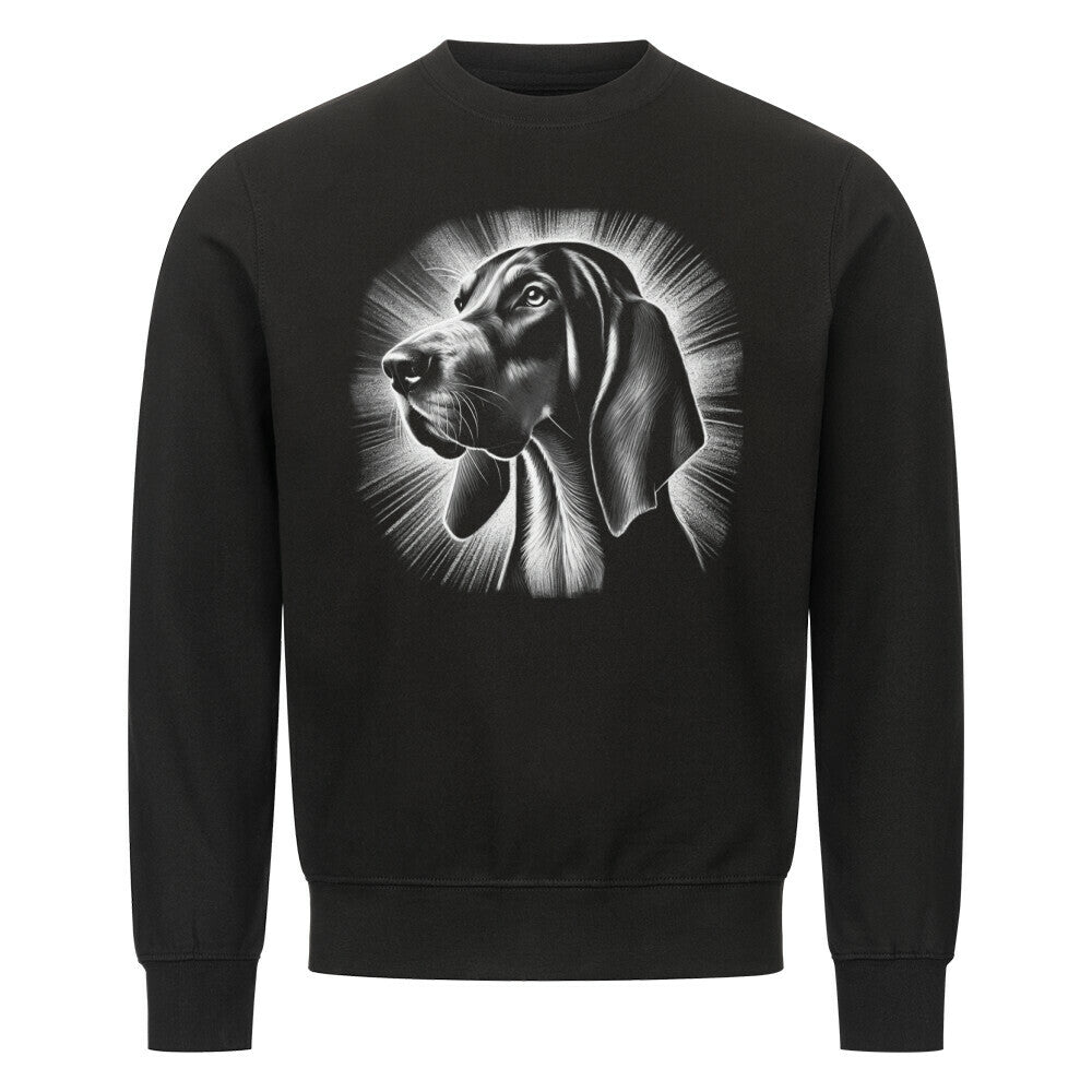 Premium Sweatshirt "Coonhound Bluetick - Shine" Schwarz – hunde-shirt.de