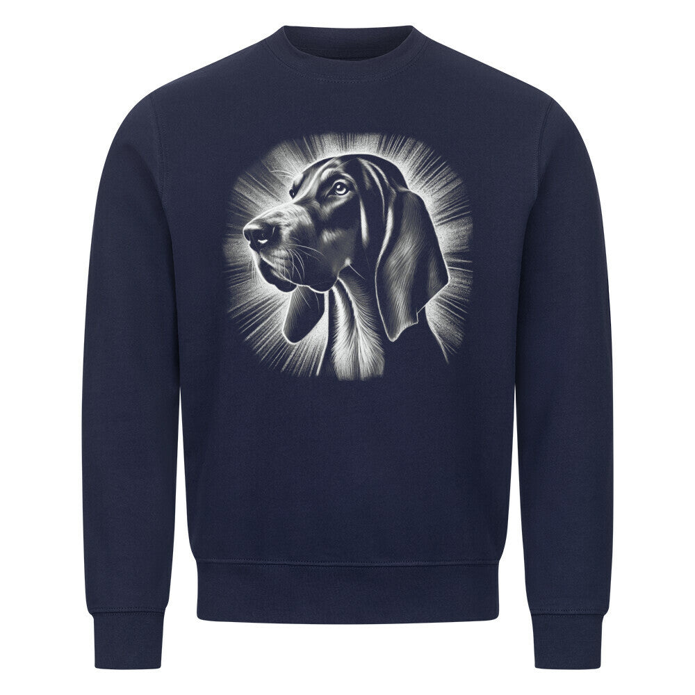 Premium Sweatshirt "Coonhound Bluetick - Shine" Navy Blue – hunde-shirt.de