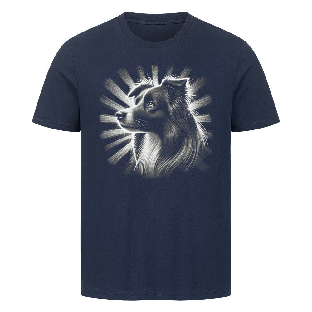 Premium T-Shirt "Border Collie - Shine" French Navy – hunde-shirt.de