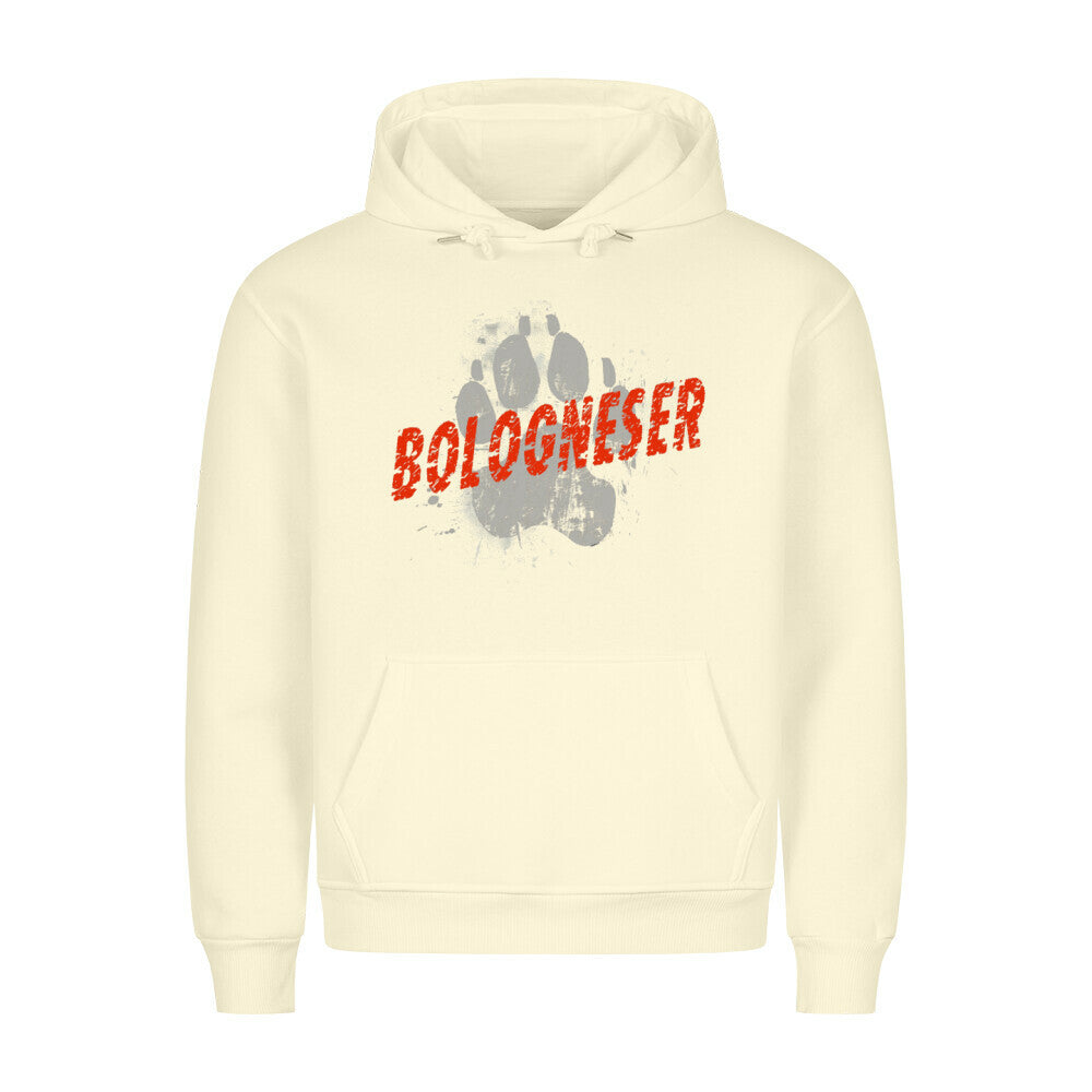 Premium Hoodie "Bologneser - PAW" Beige – hunde-shirt.de