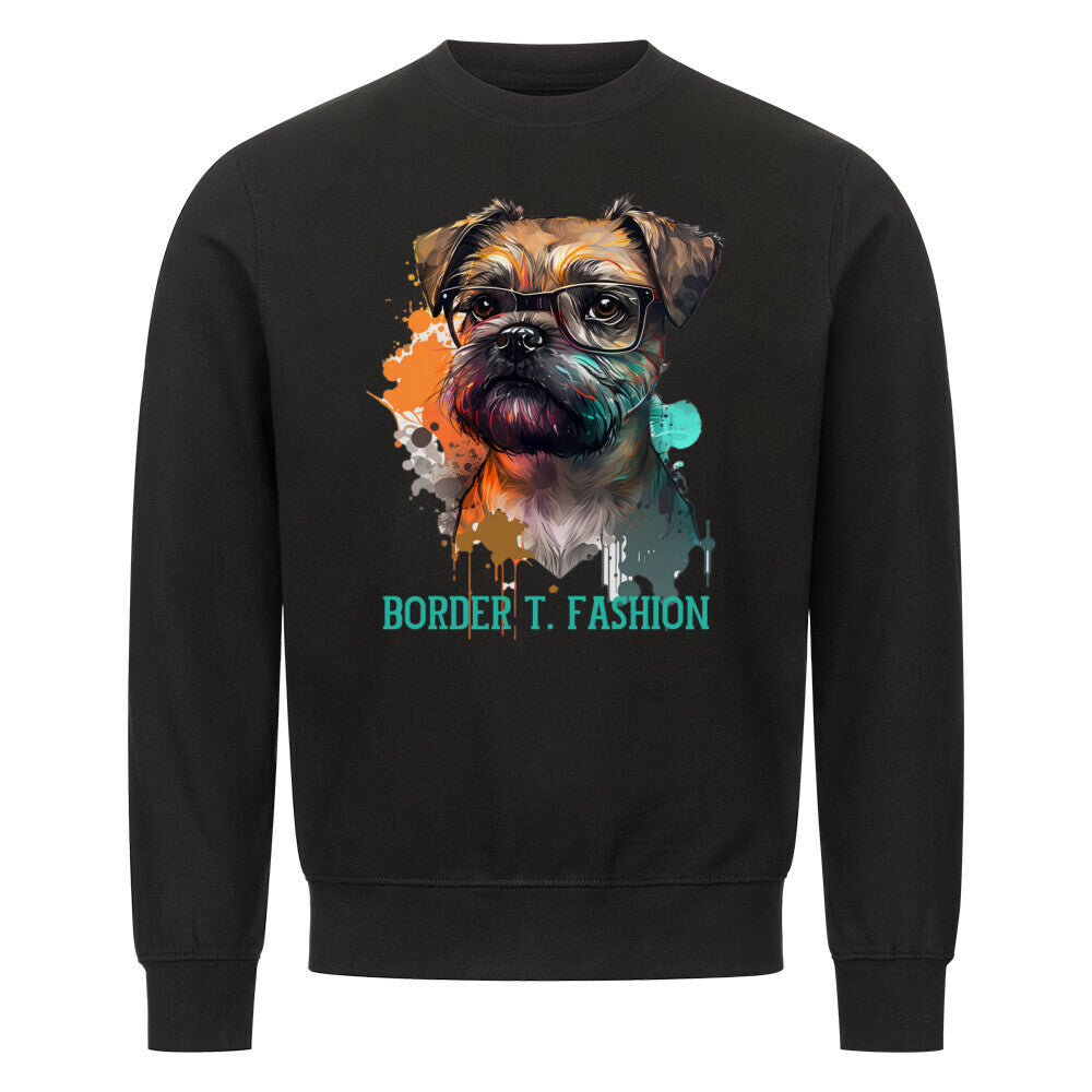 Premium Sweatshirt "Border Terrier - Fashion" Schwarz – hunde-shirt.de