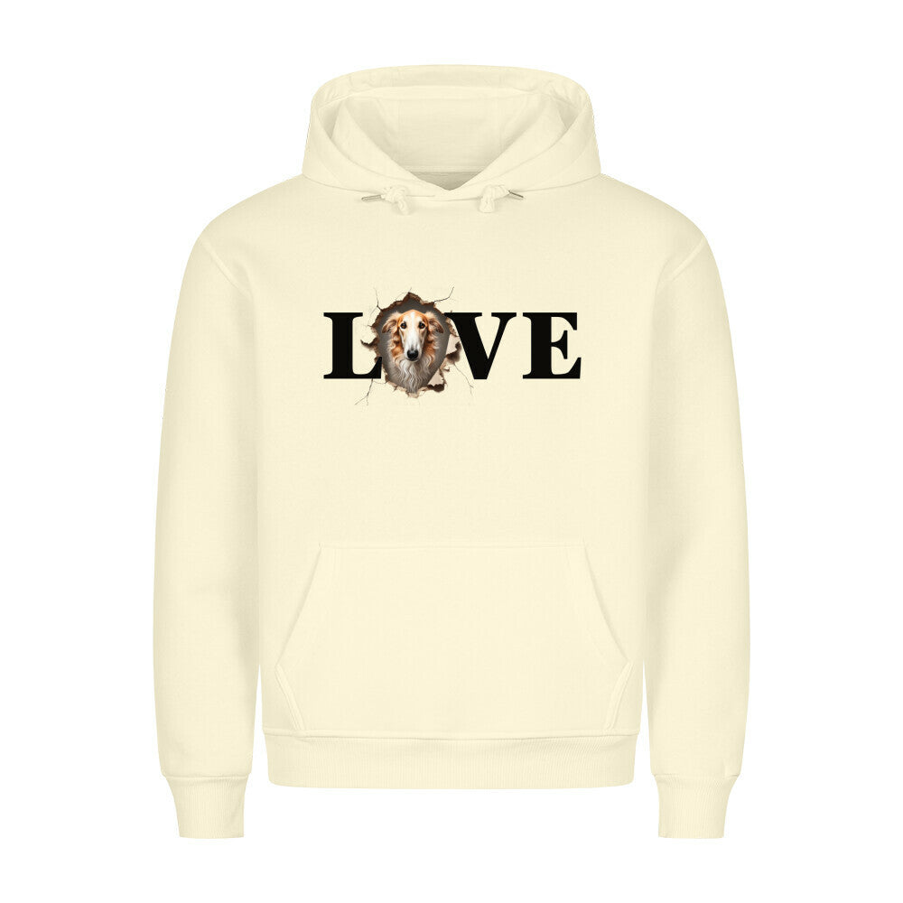 Premium Hoodie "Barsoi - LOVE" Beige – hunde-shirt.de