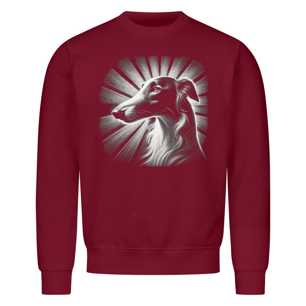 Premium Sweatshirt "Barsoi - Shine" Burgunder – hunde-shirt.de