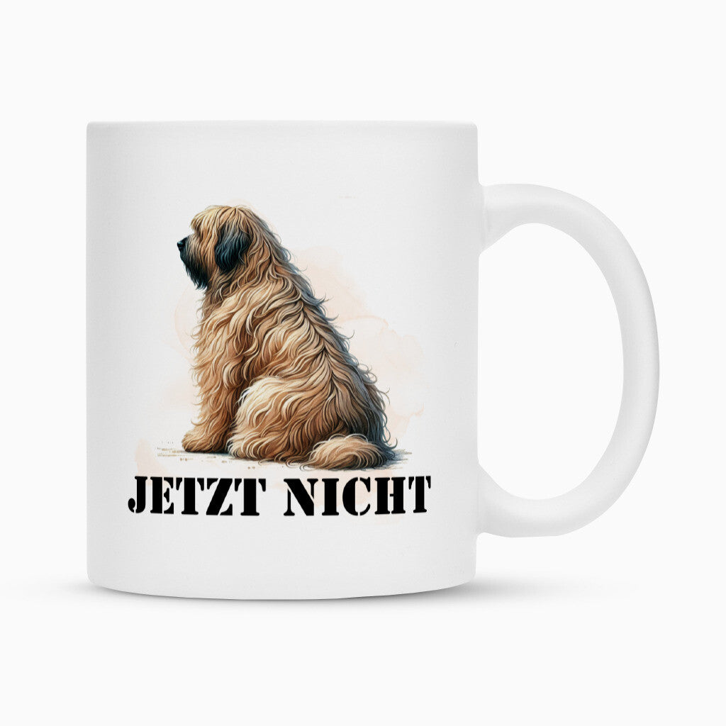 Tasse "Briard - JETZT NICHT" Weiß – hunde-shirt.de