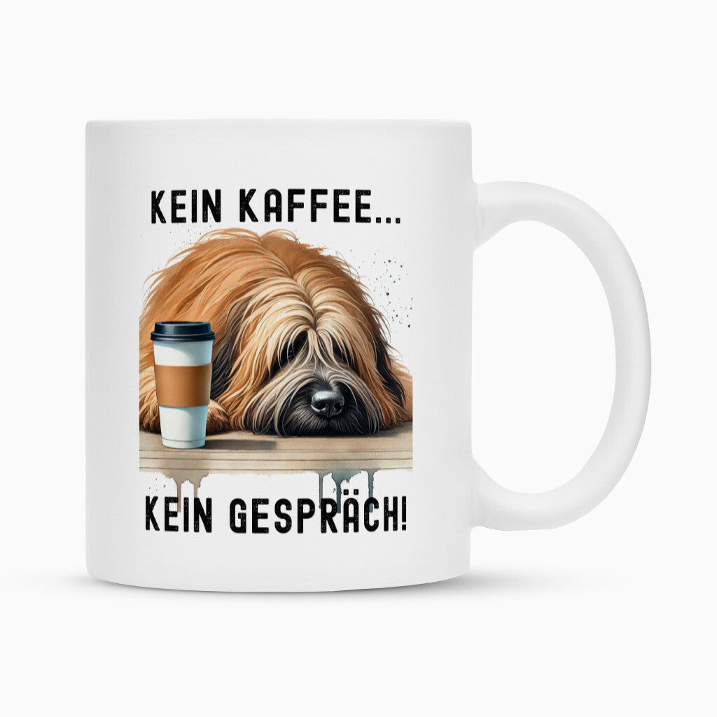 Tasse "Briard - Kein Kaffee..." Weiß – hunde-shirt.de
