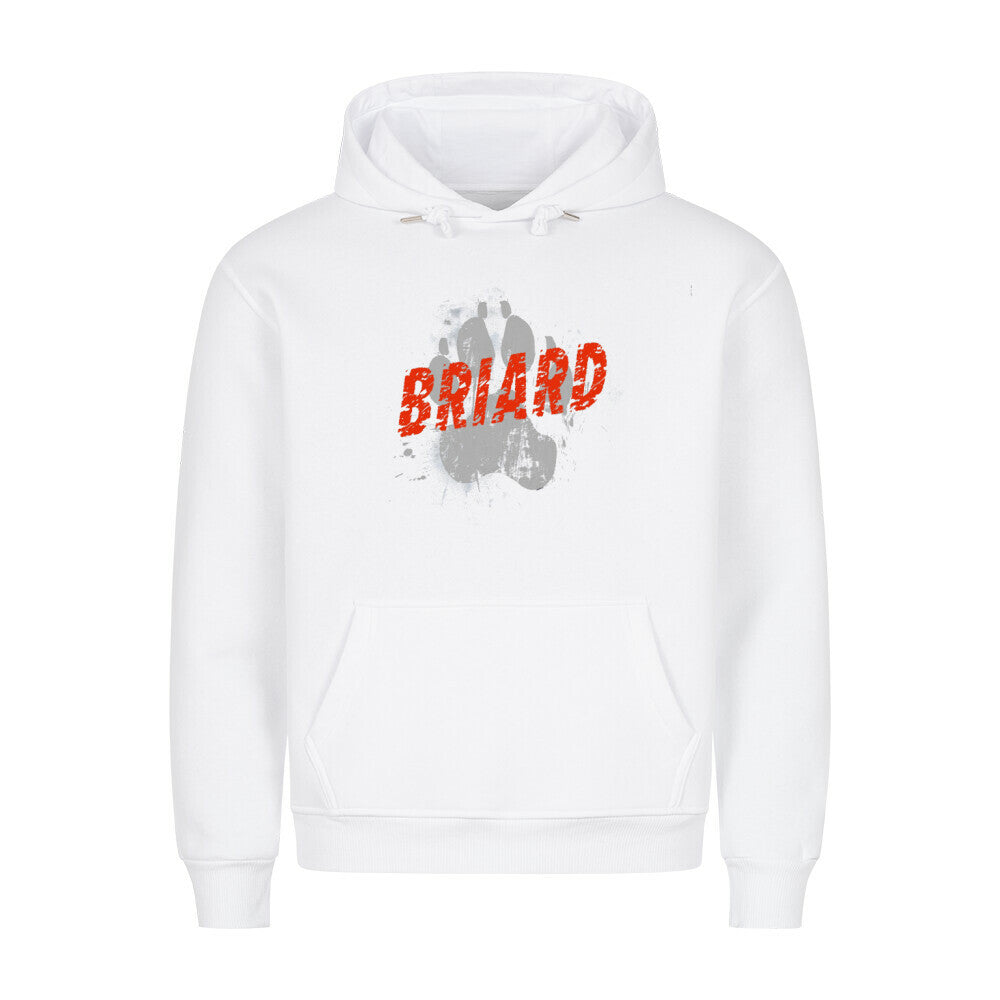 Premium Hoodie "Briard - PAW" Weiß – hunde-shirt.de