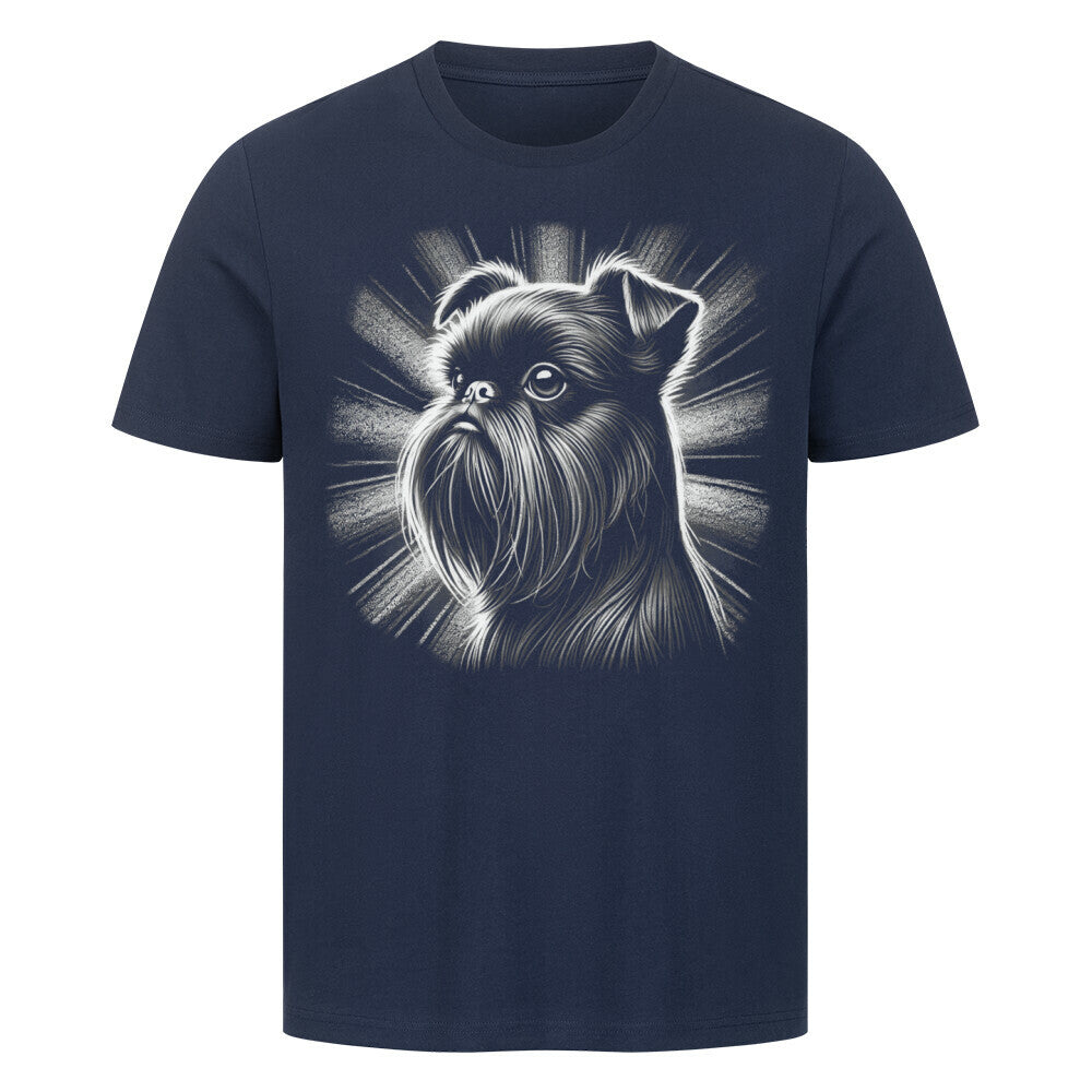 Premium T-Shirt "Brüsseler Griffon - Shine" French Navy – hunde-shirt.de