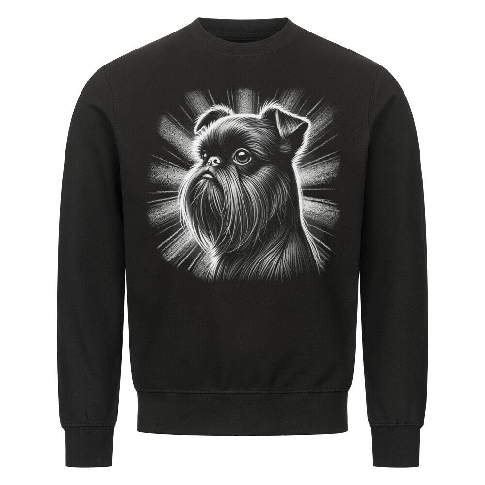 Premium Sweatshirt "Brüsseler Griffon - Shine" Schwarz – hunde-shirt.de