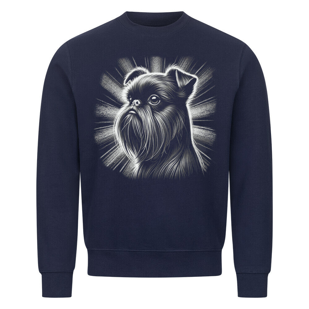 Premium Sweatshirt "Brüsseler Griffon - Shine" Navy Blue – hunde-shirt.de