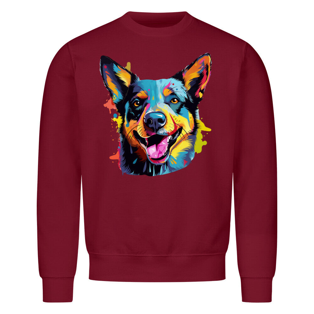 Premium Sweatshirt "Australian Cattle Dog - Splash" Burgunder – hunde-shirt.de