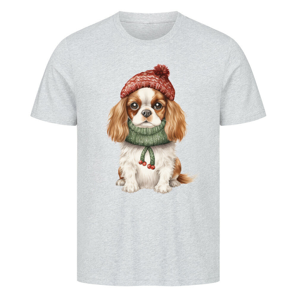 Premium T-Shirt "Cavalier King Charles - Kalt" Heather Grey – hunde-shirt.de