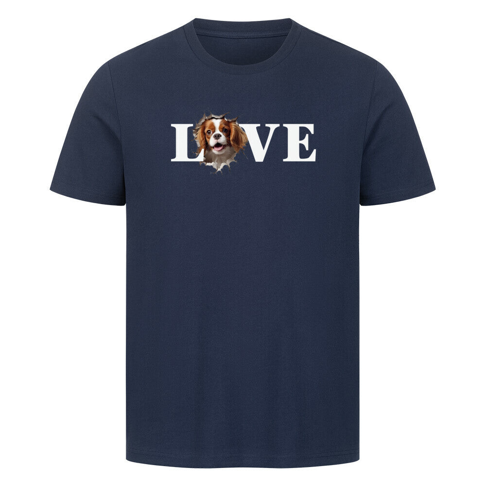 Premium T-Shirt "Cavalier King Charles - LOVE" French Navy – hunde-shirt.de
