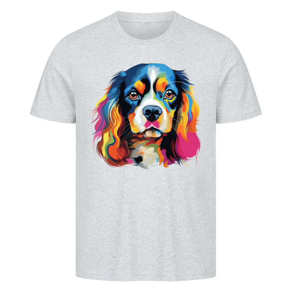 Premium T-Shirt "Cavalier King Charles - Paint" Heather Grey – hunde-shirt.de