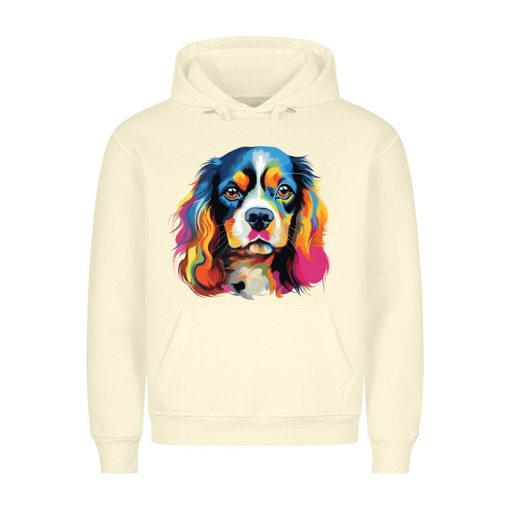 Premium Hoodie "Cavalier King Charles - Paint" Beige – hunde-shirt.de