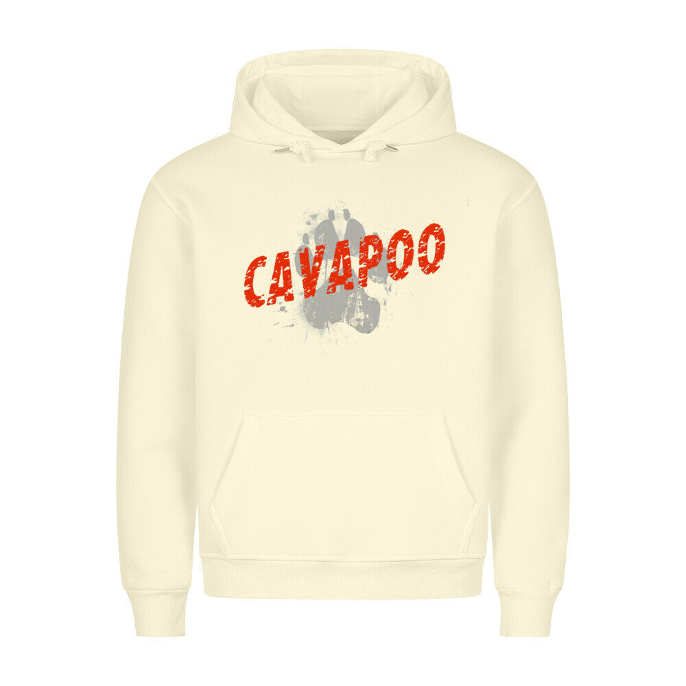 Premium Hoodie "Cavapoo - PAW" Beige – hunde-shirt.de