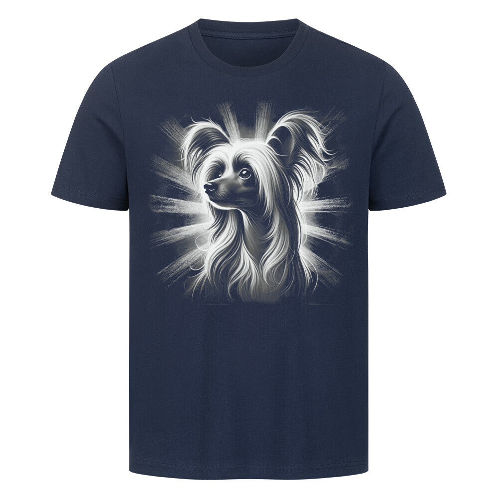 Premium T-Shirt "Chinese Crested - Shine" French Navy – hunde-shirt.de