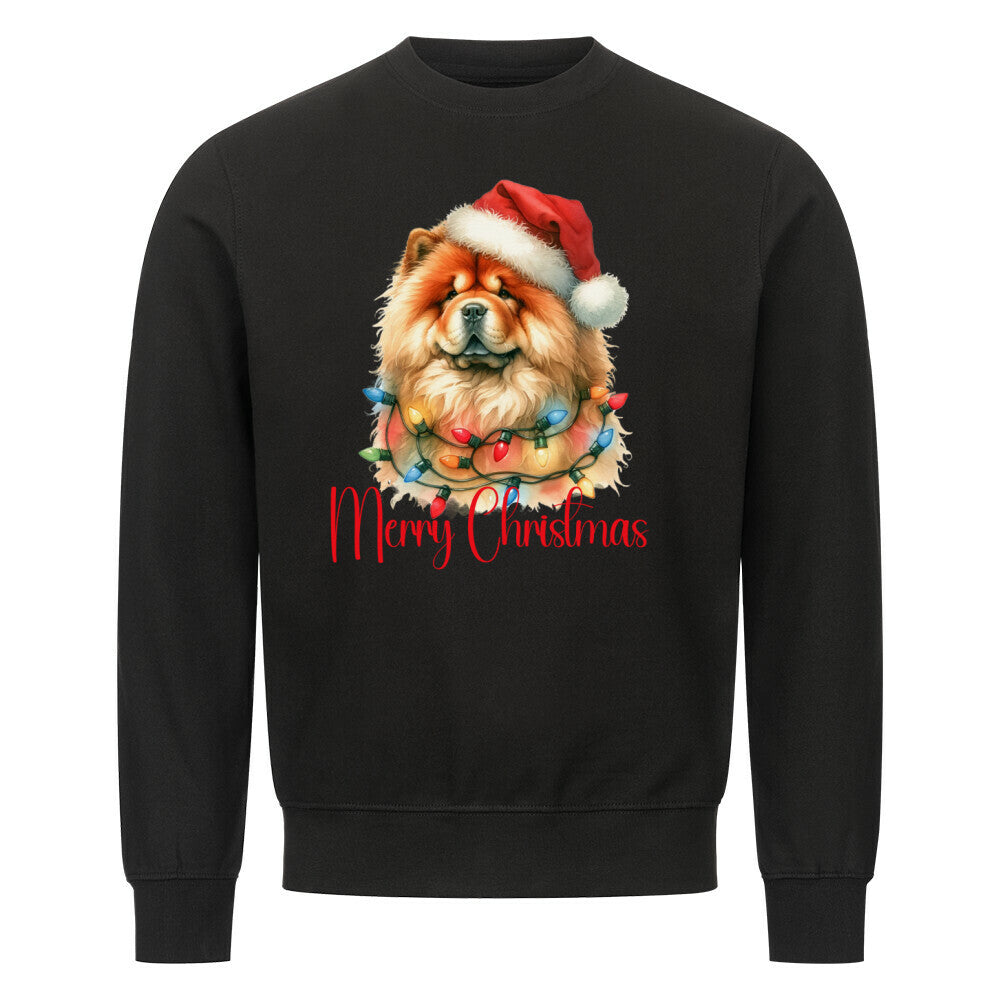 Premium Sweatshirt "Chow-Chow - Merry Christmas" Schwarz – hunde-shirt.de