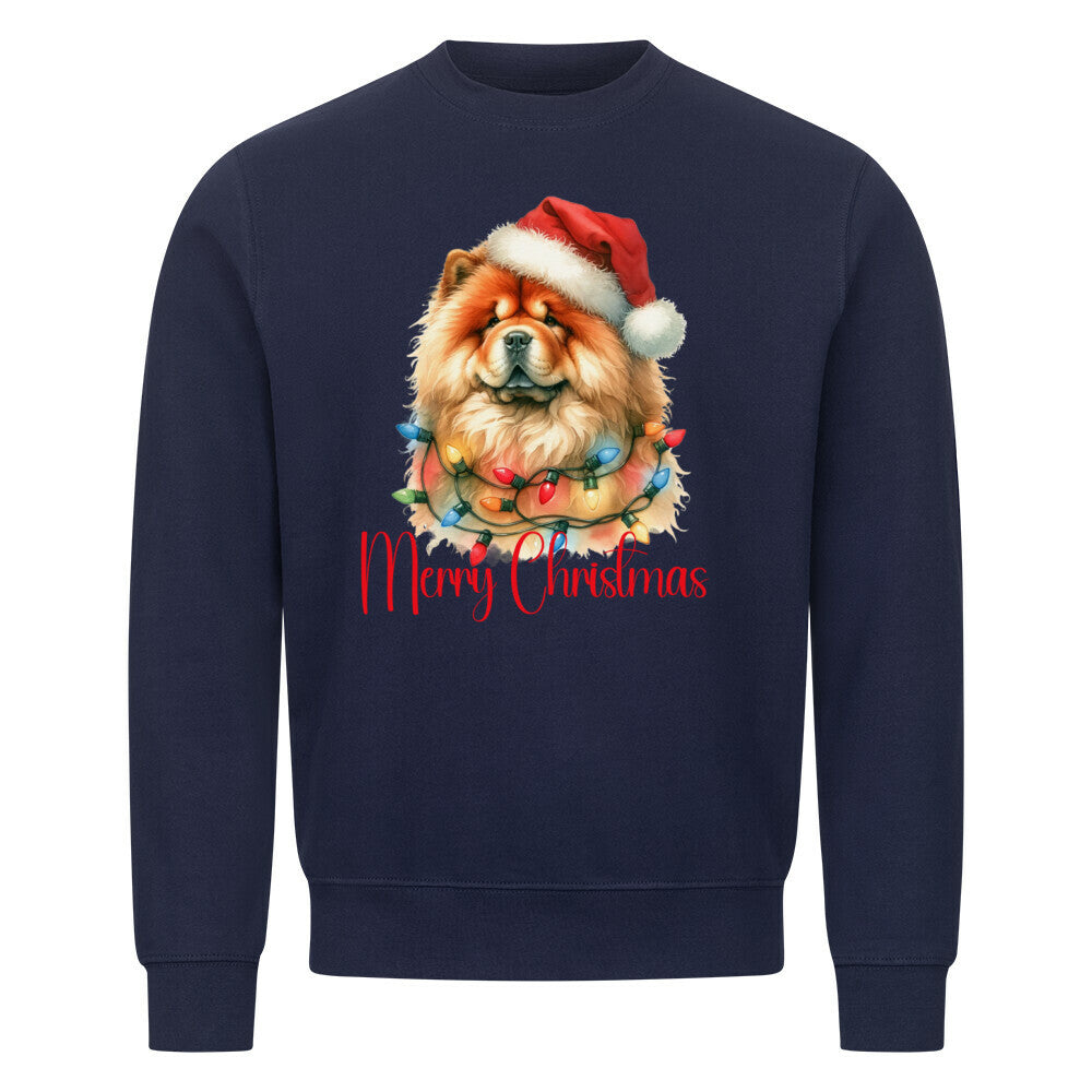 Premium Sweatshirt "Chow-Chow - Merry Christmas" Navy Blue – hunde-shirt.de