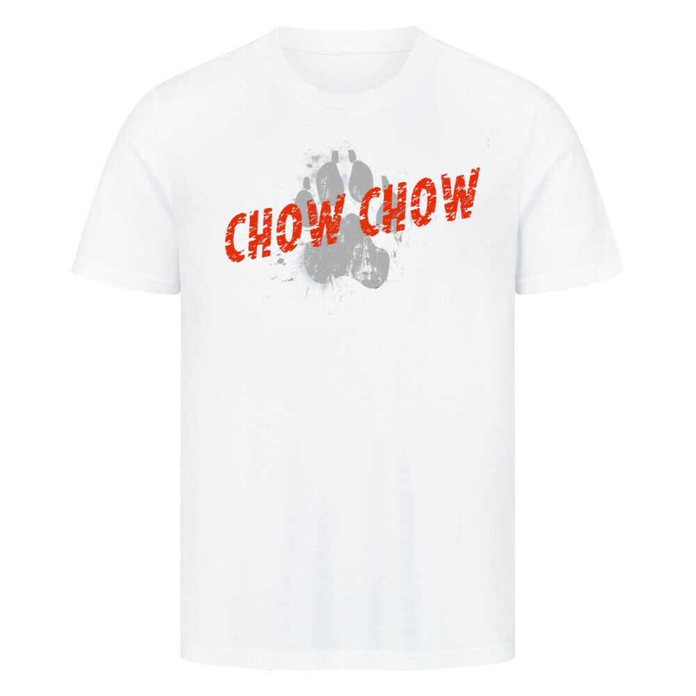 Premium T-Shirt "Chow-Chow - PAW" Weiß – hunde-shirt.de