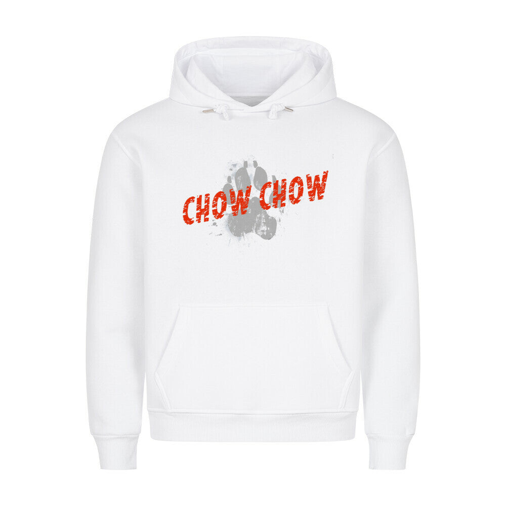 Premium Hoodie "Chow-Chow - PAW" Weiß – hunde-shirt.de