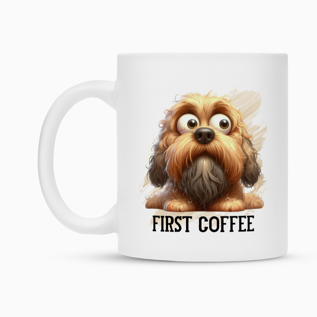 Tasse "Cockapoo - First Coffee" – hunde-shirt.de