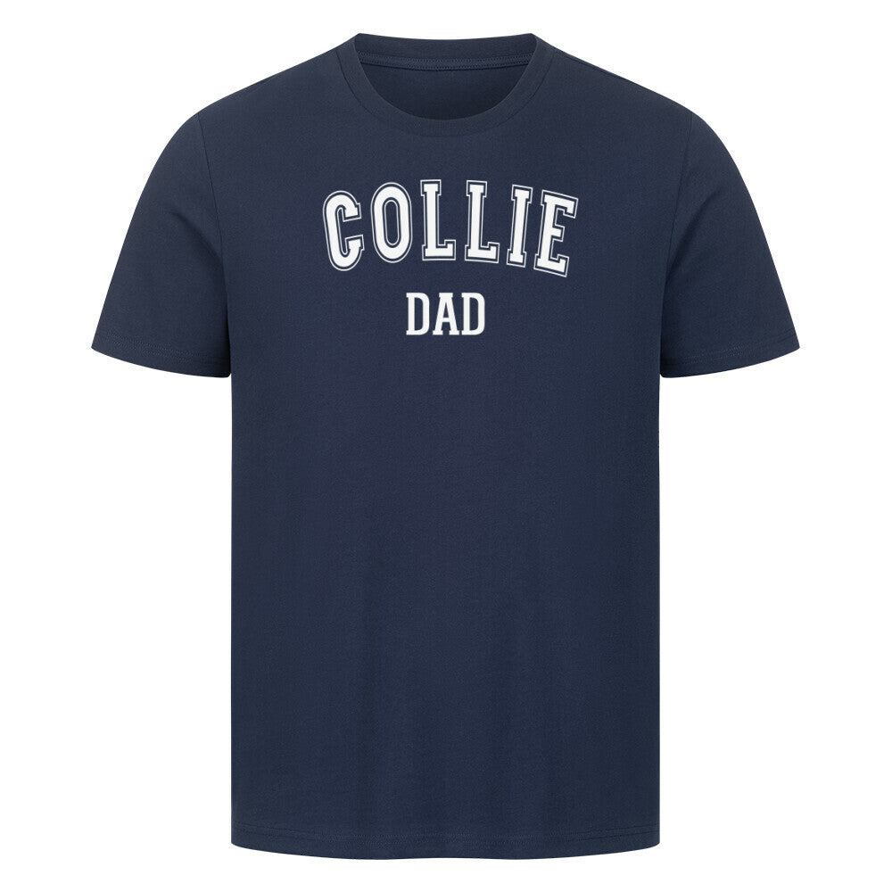 Premium T-Shirt "Collie - DAD 2" French Navy – hunde-shirt.de