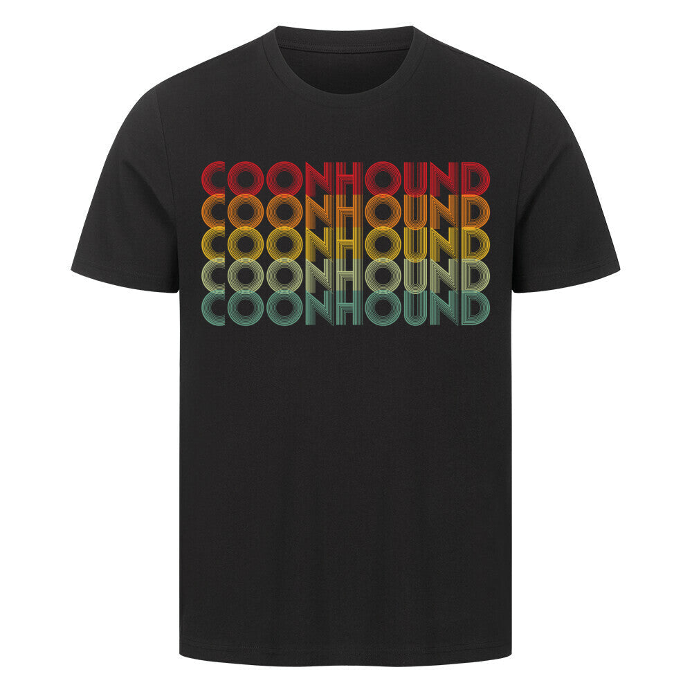 Premium T-Shirt "Coonhound - Retro" Schwarz – hunde-shirt.de