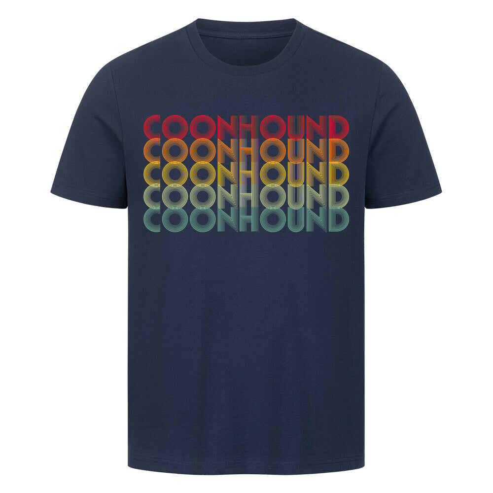 Premium T-Shirt "Coonhound - Retro" French Navy – hunde-shirt.de