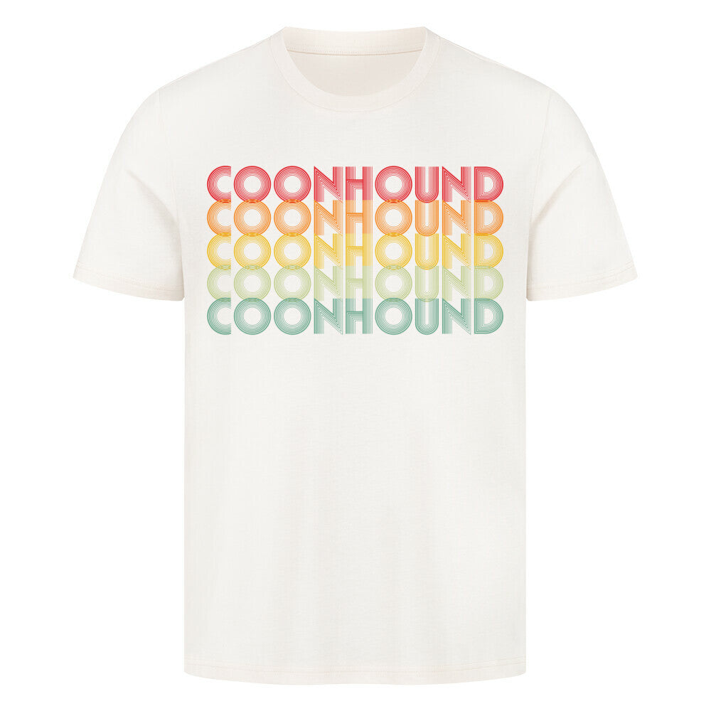 Premium T-Shirt "Coonhound - Retro" Natural Raw – hunde-shirt.de