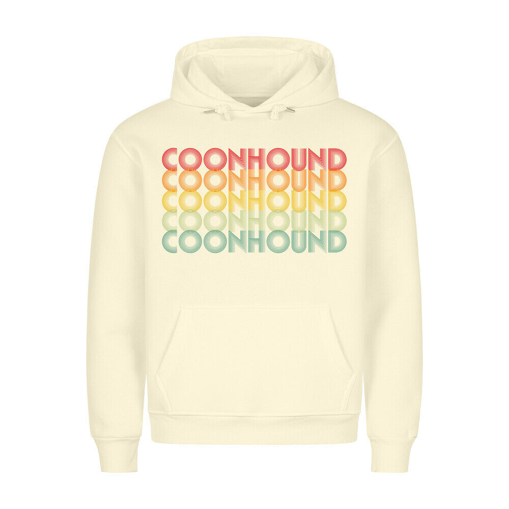 Premium Hoodie "Coonhound - Retro" Beige – hunde-shirt.de