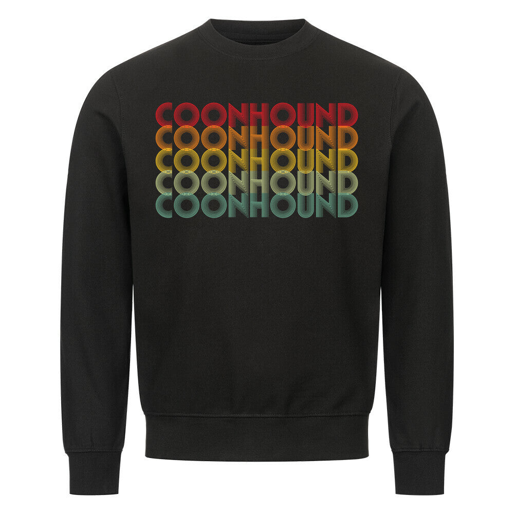 Premium Sweatshirt "Coonhound - Retro" Schwarz – hunde-shirt.de