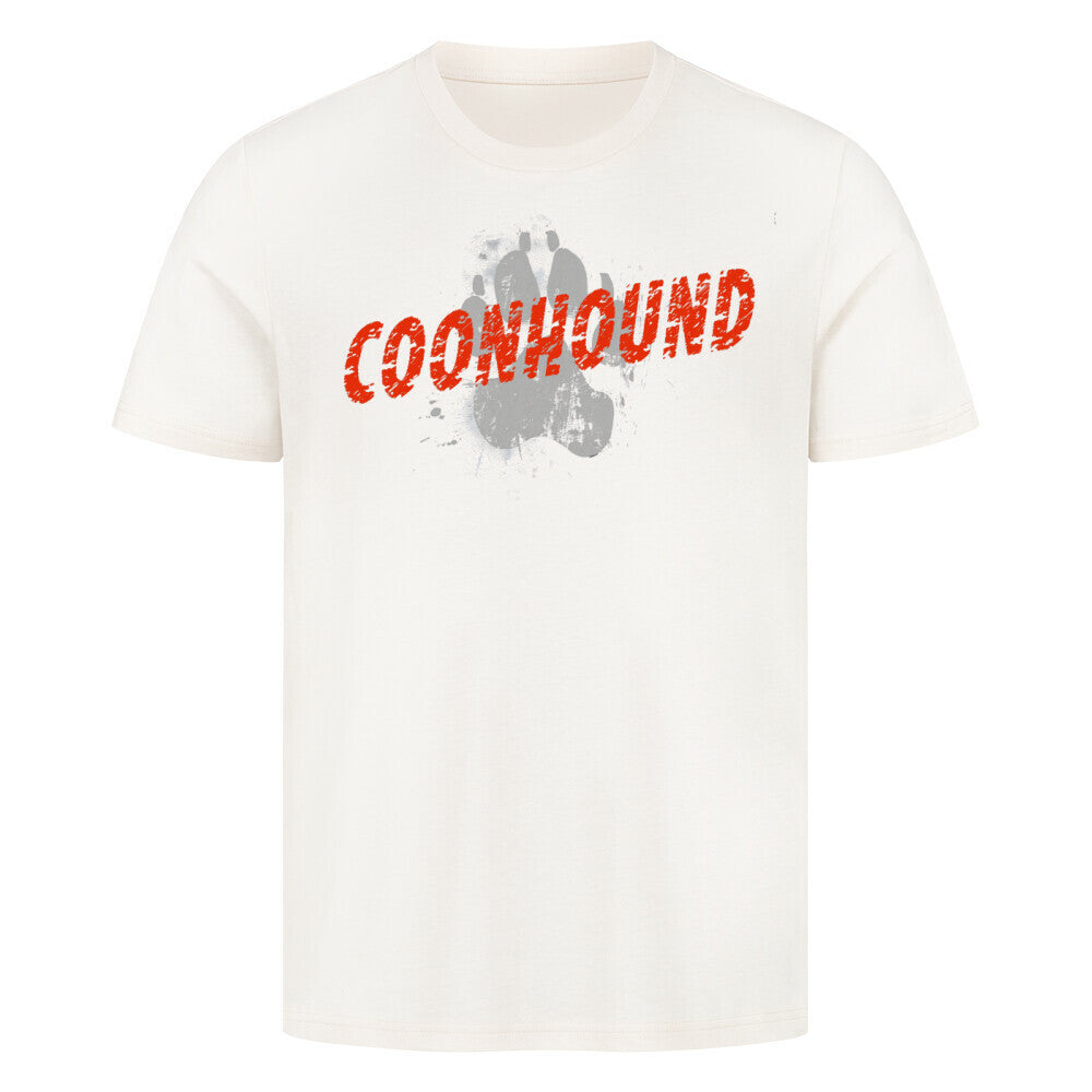 Premium T-Shirt "Coonhound - PAW" Natural Raw – hunde-shirt.de