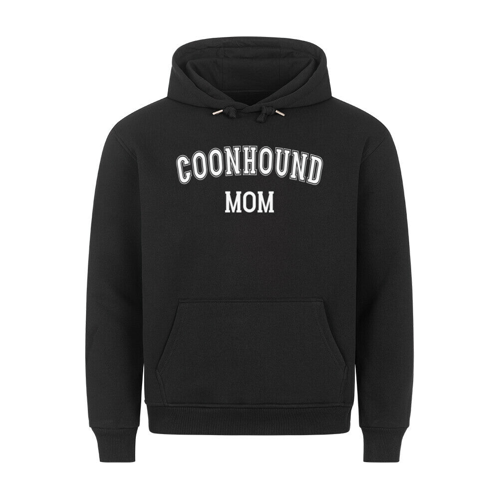 Premium Hoodie "Coonhound - MOM" Schwarz – hunde-shirt.de