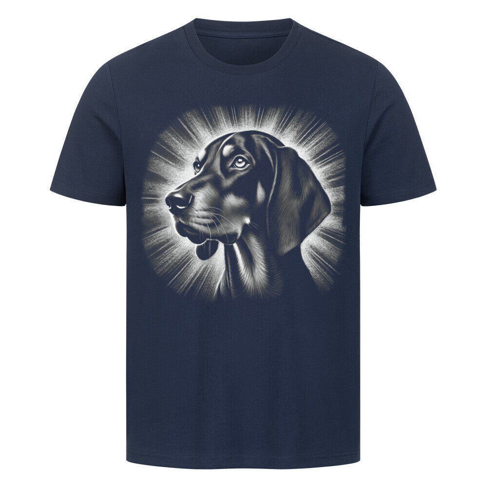Premium T-Shirt "Coonhound - Black & Tan" French Navy – hunde-shirt.de