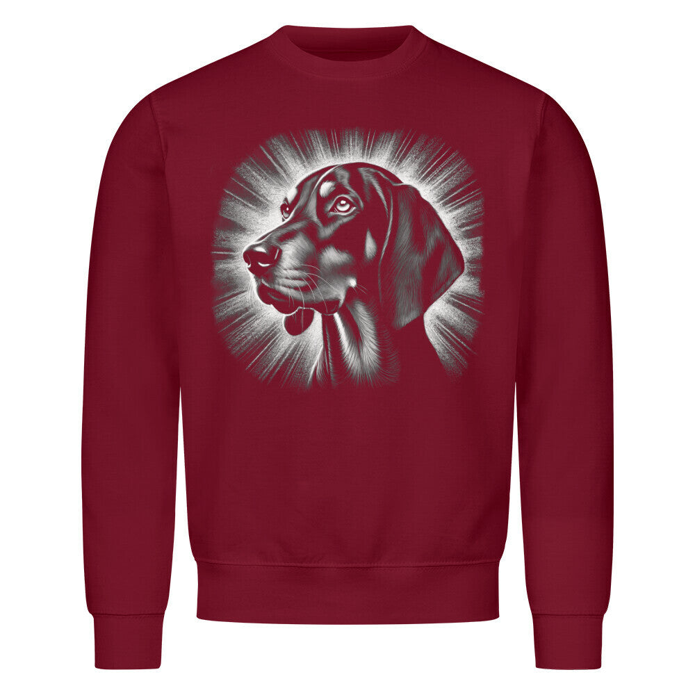 Premium Sweatshirt "Coonhound - Black & Tan" Burgunder – hunde-shirt.de
