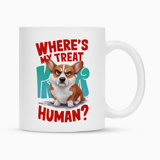 Tasse "Pambroke Welsh Corgi - Treat" Weiß – hunde-shirt.de