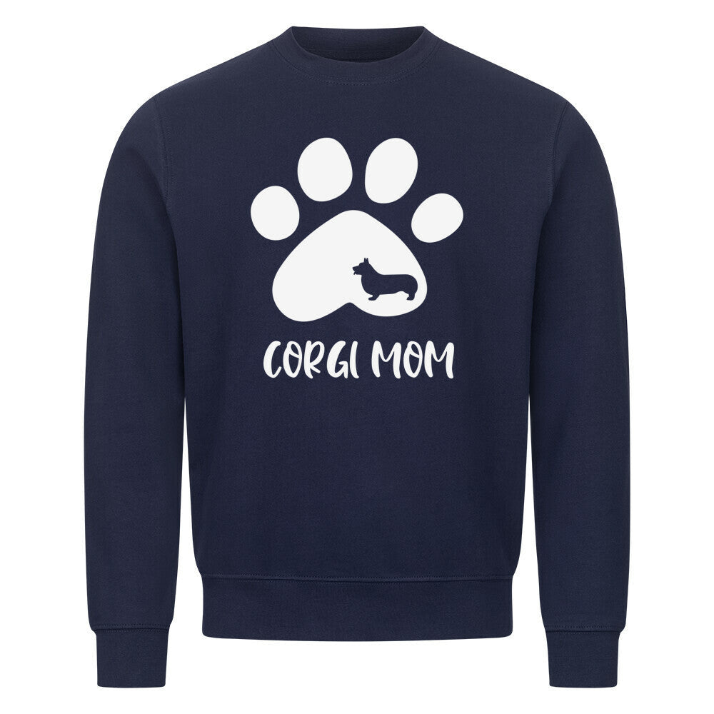 Premium Sweatshirt "Corgi - MOM" Navy Blue – hunde-shirt.de