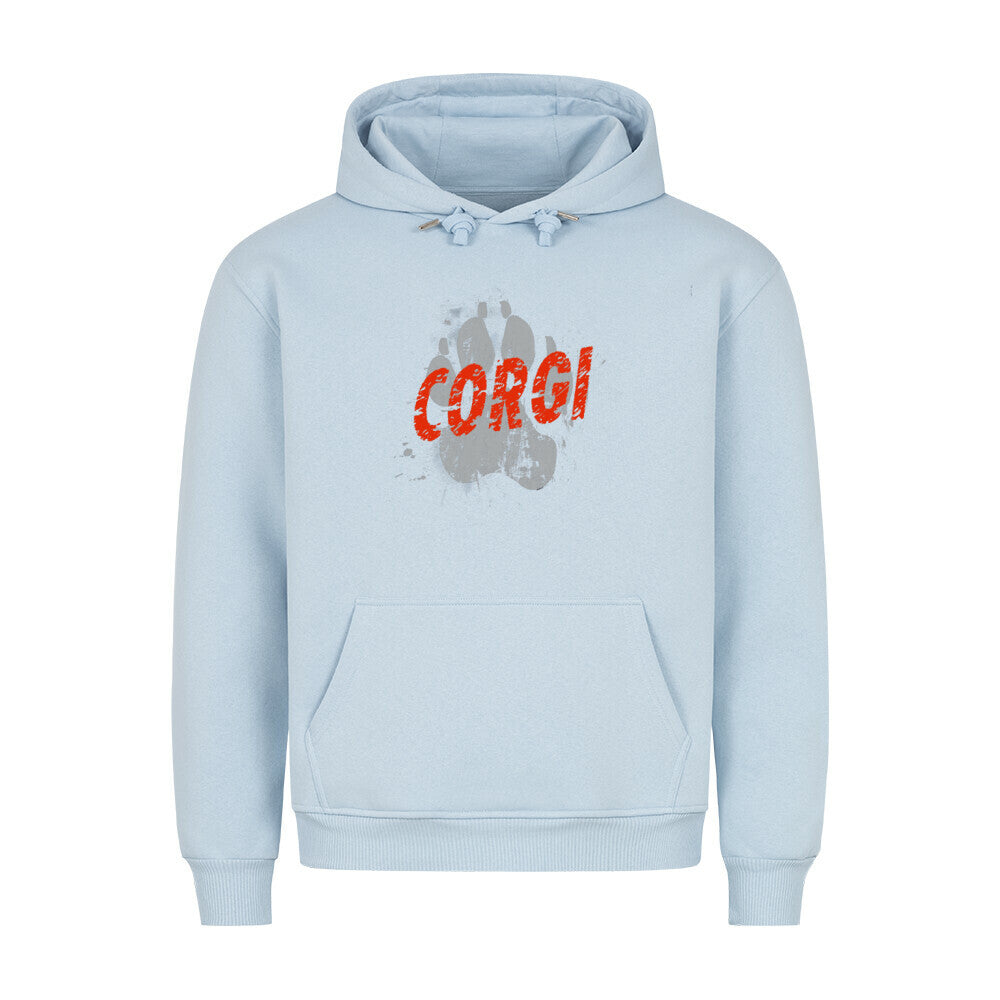 Premium Hoodie "Corgi - PAW" Babyblau – hunde-shirt.de