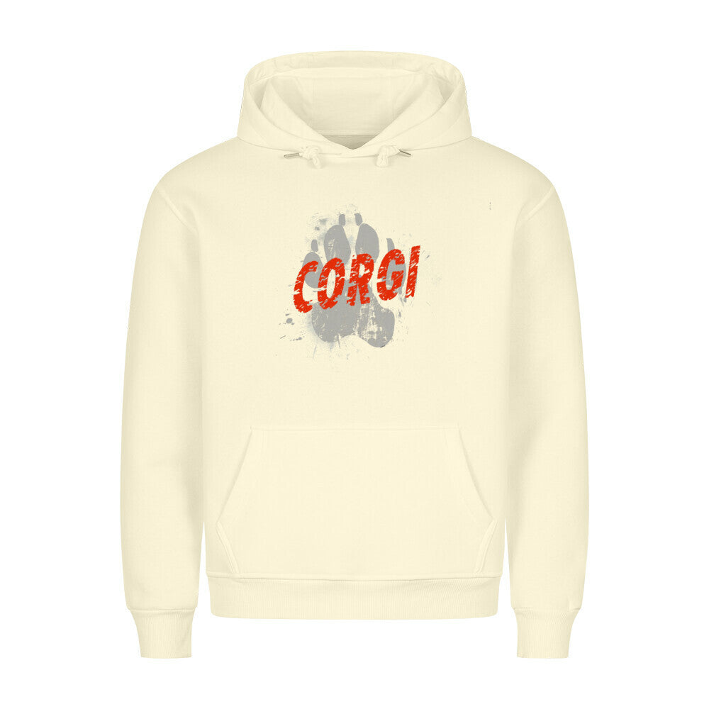 Premium Hoodie "Corgi - PAW" Beige – hunde-shirt.de